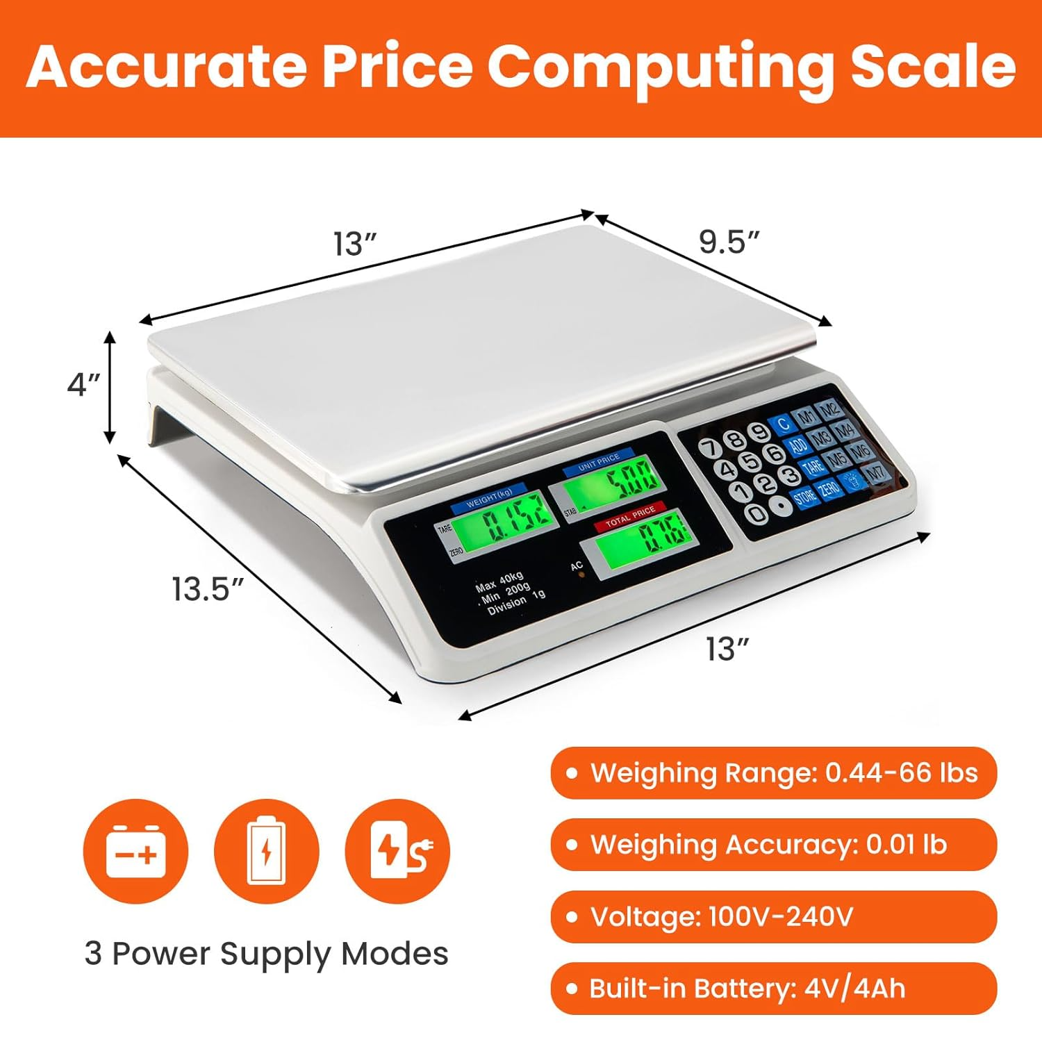 Digital Electronic Price Computing Scale - 40kg