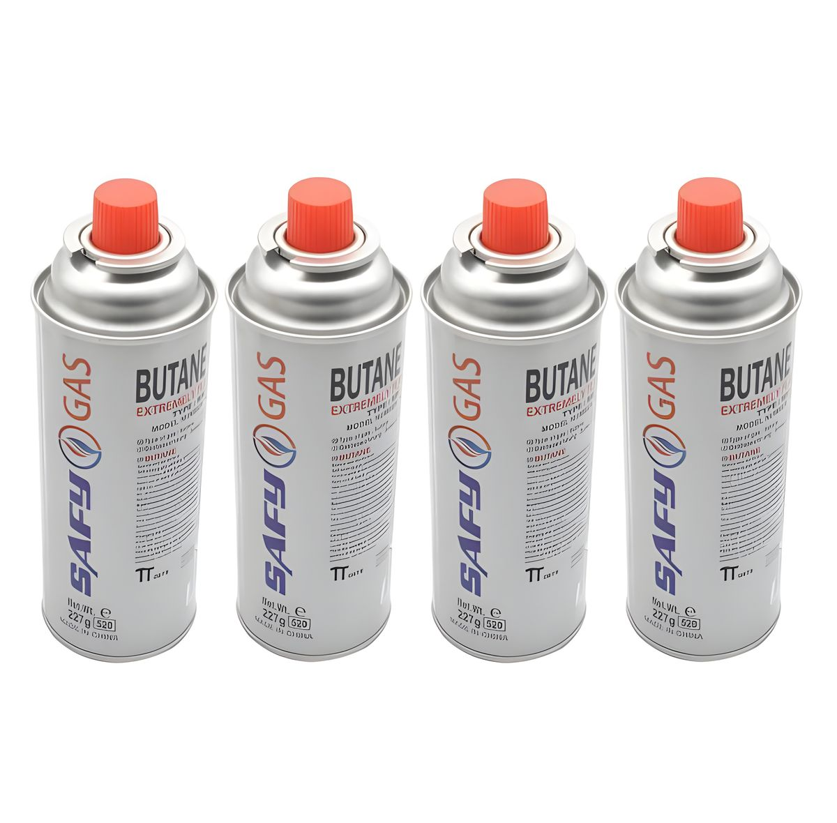 SAFY GAS - Pack of 4 - Butane Canisters 227g
