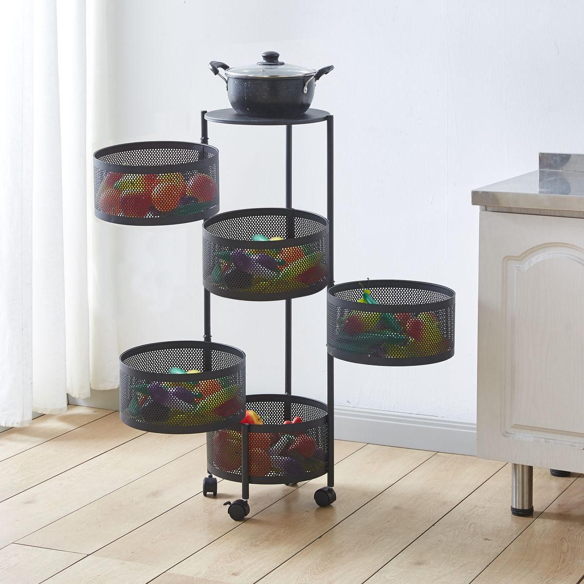 Kitchen Storage Plastic Rack 5 Layer
