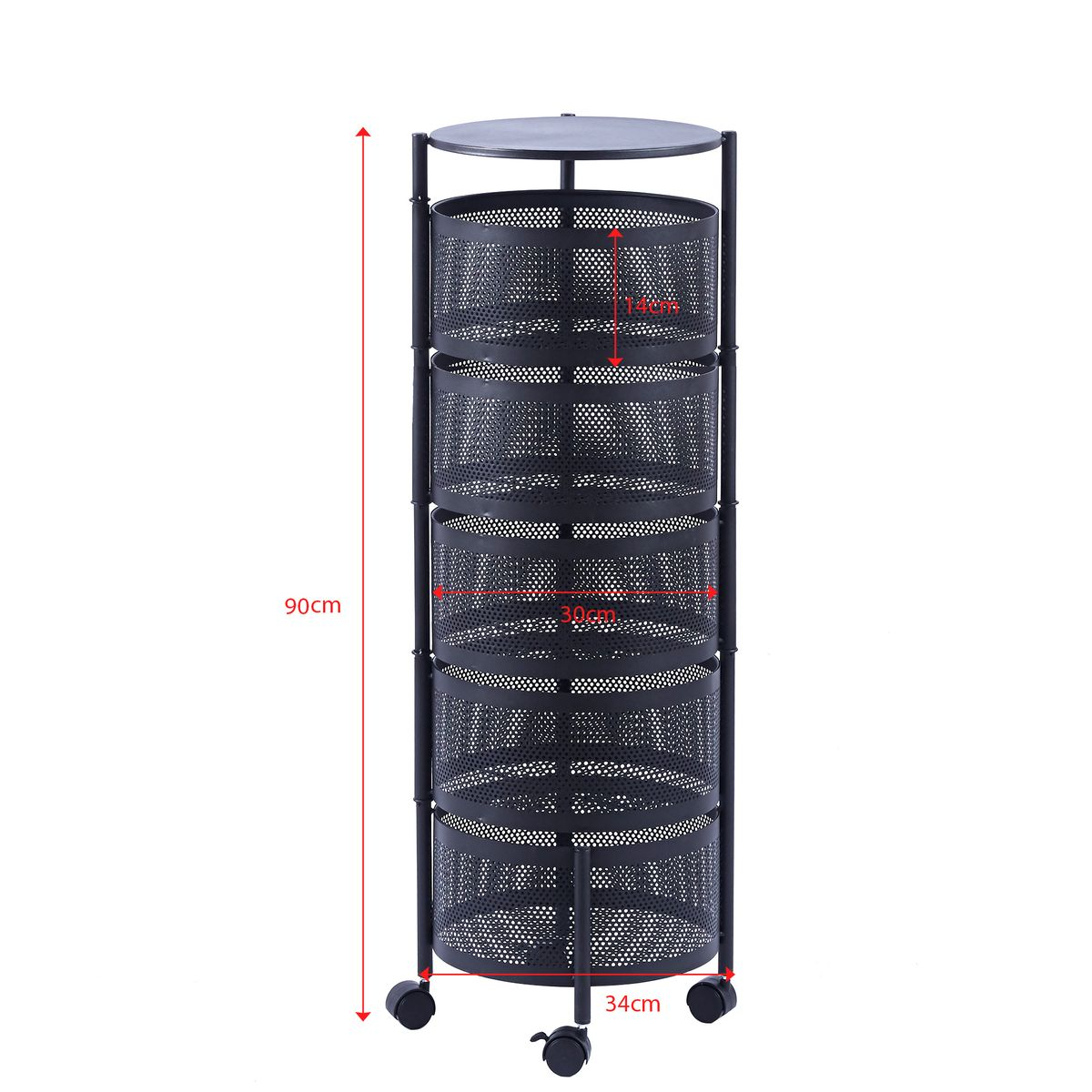 Kitchen Storage Plastic Rack 5 Layer