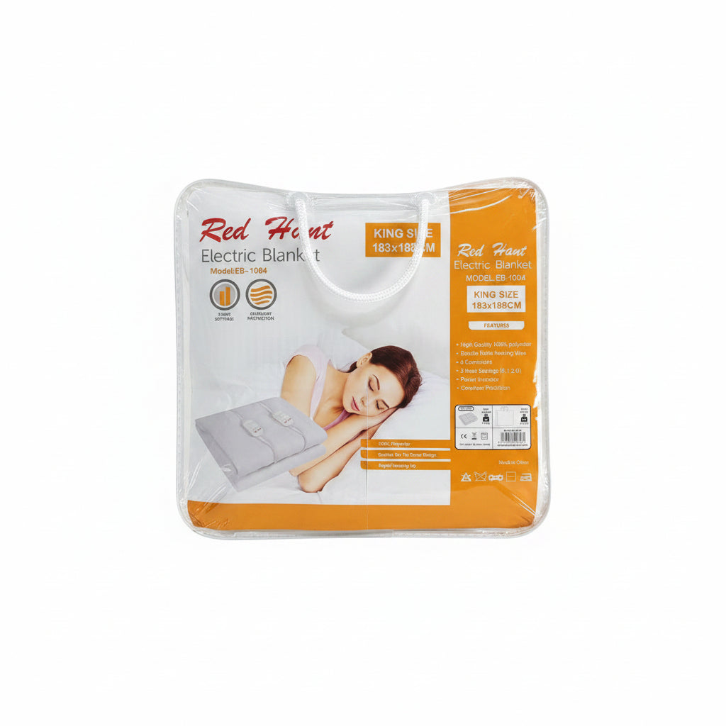 Red Hant King Size Electric Blanket 183x188Cm