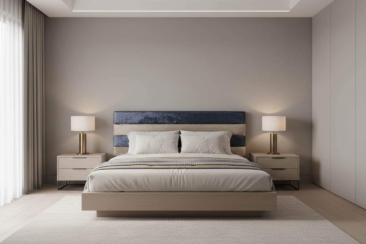 Manhattan Striped Panel Upholstered Headboard