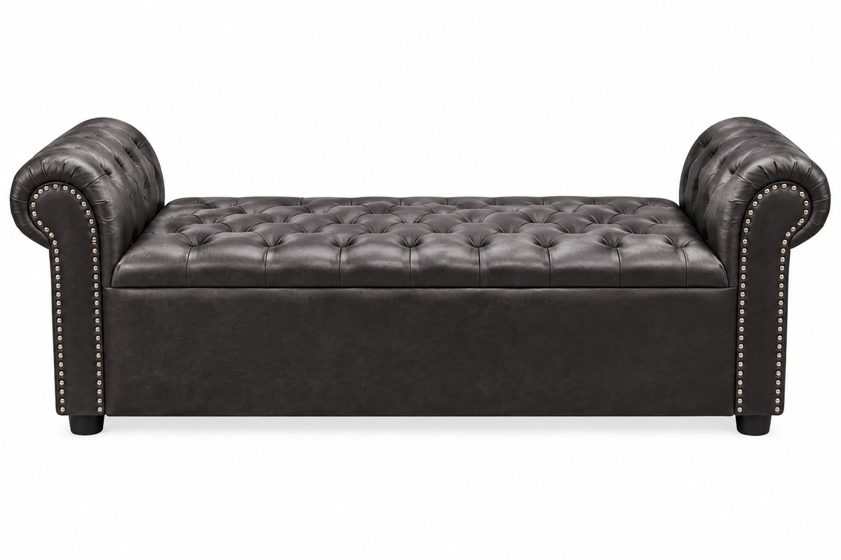 Chesterfield Wing Arm Storage Bench