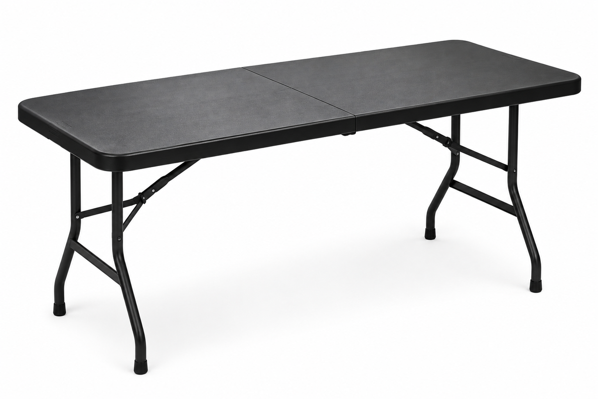 Black Folding Trestle Table 1.8m