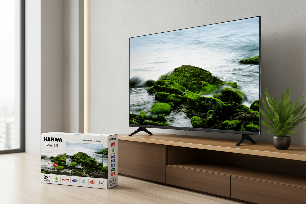 HARWA 32 inch Smart TV lifestyle living room photo