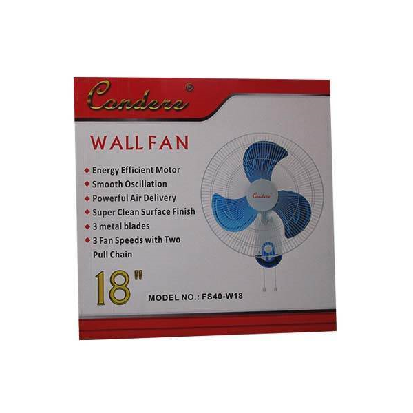 VARIOUS STEEL BLADE WALL MOUNTED FAN CONDERE