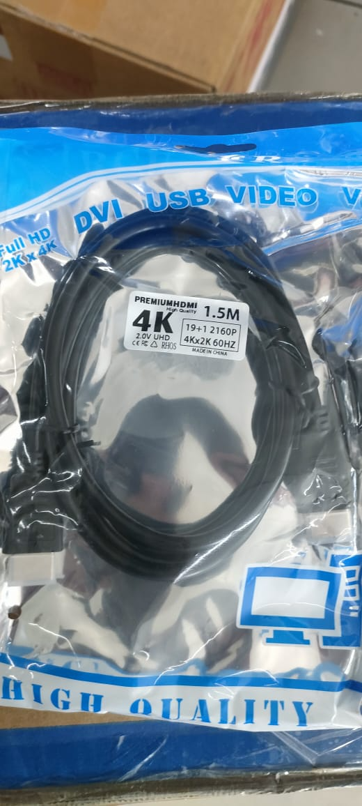 VARIOUS HDMI CABLE 4K (MALE TO MALE) - FROM R10,00 Each Excl VAT